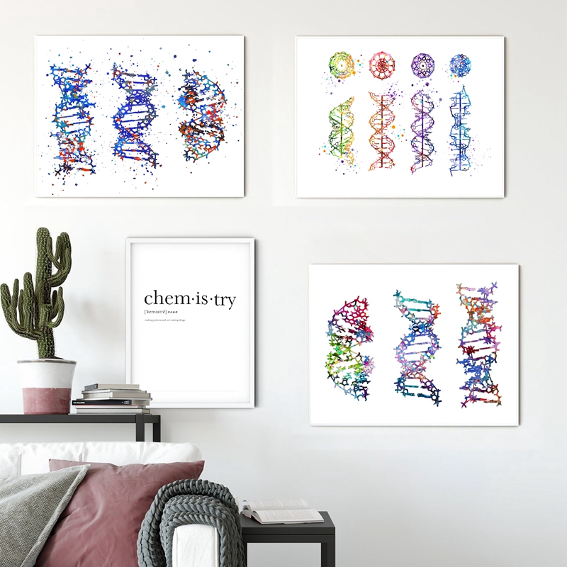 Medical Lab Posters - DNA جزيء طباعة الحديثة الطبية جدار
