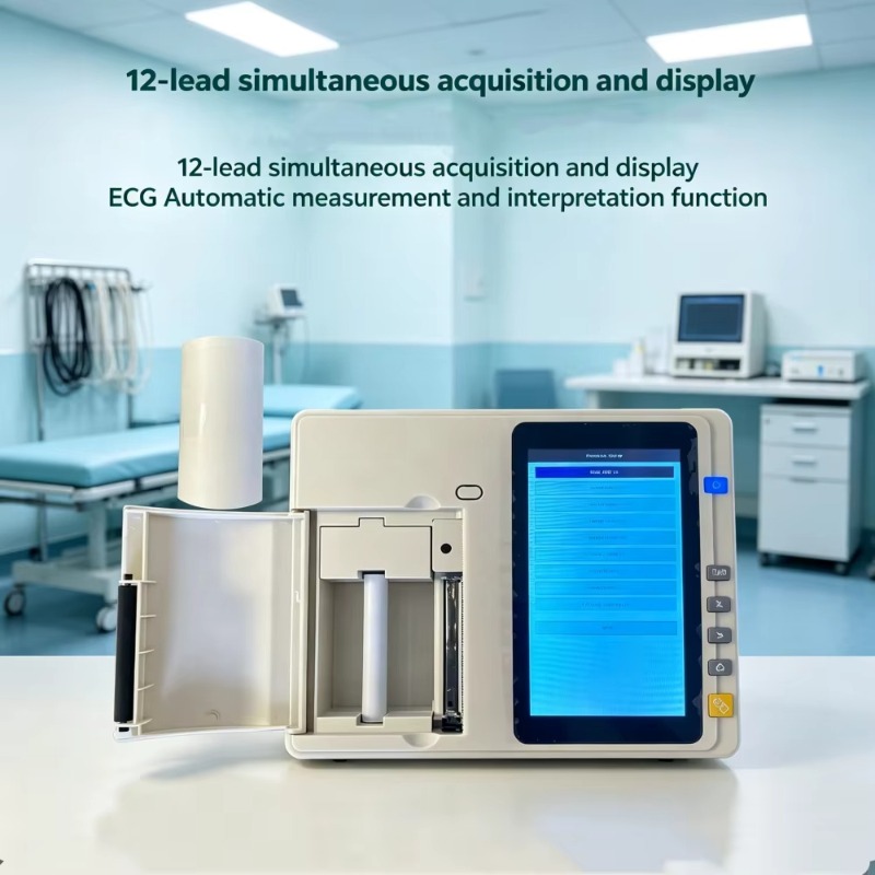 جهاز تخطيط القلب المحمول بـ 12 - مراجعة Ekg Ecg Machine Portable وسعره
