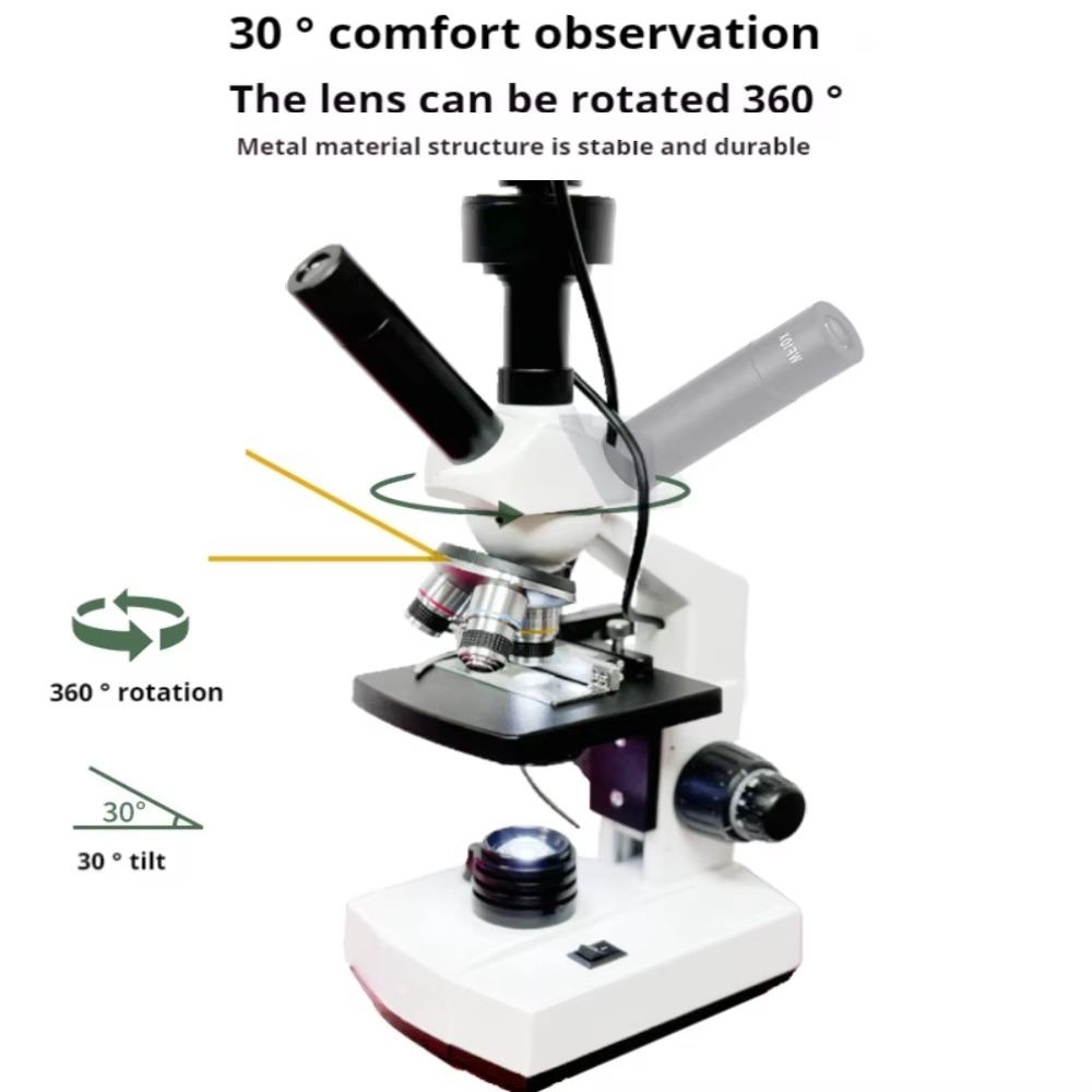 مجهر رقمي بشاشة عالية الدقة ال - مراجعة Medical Lab Microscope وسعره
