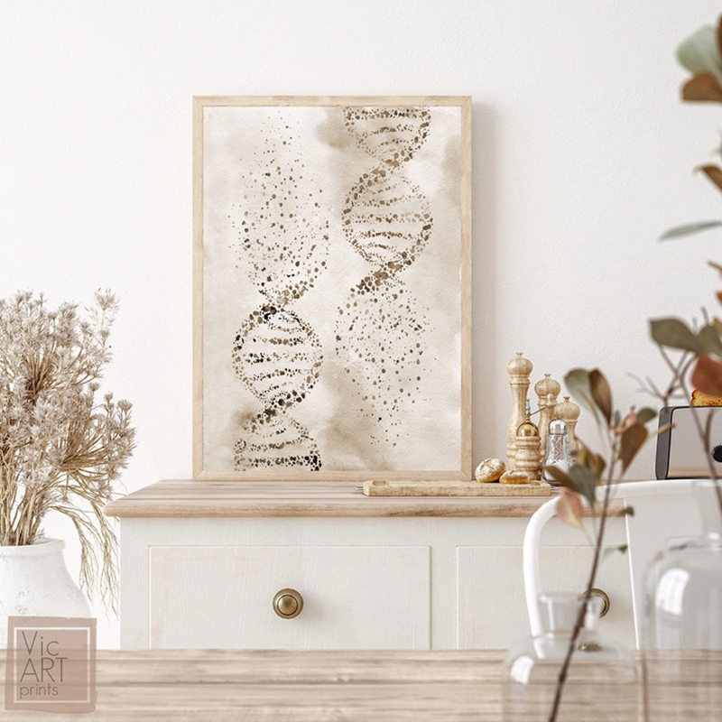 DNA جزيء طباعة الحديثة الطبية  - مراجعة Medical Lab Posters وسعره