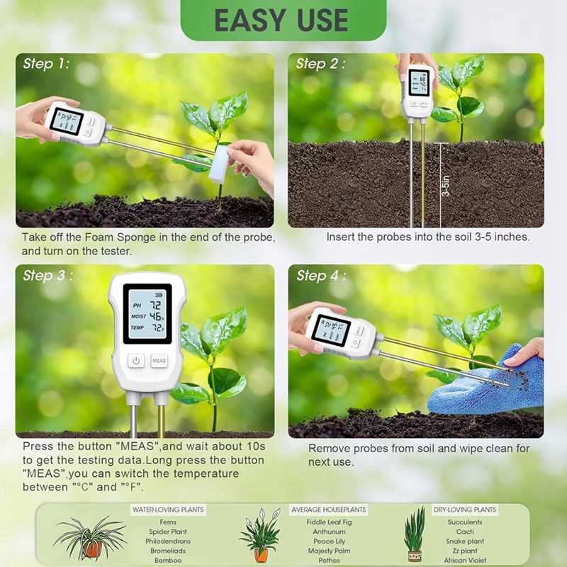 جهاز قياس رطوبة التربة 3 في 1، - مراجعة Ph Meter وسعره